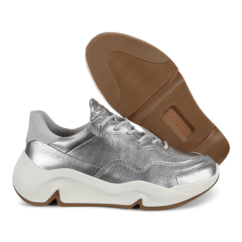 Womens Sneakers - ECCO Chunky - Silver - 4956WZEOX